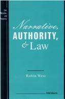 Narrative, authority, and law by West, Robin