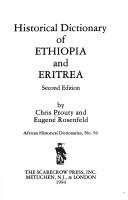 Cover of: Historical dictionary of Ethiopia and Eritrea by Chris Prouty