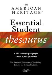 Cover of: The American Heritage essential student thesaurus. by 