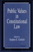 Cover of: Public values in constitutional law