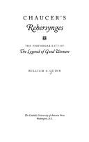 Cover of: Chaucer's rehersynges by William A. Quinn