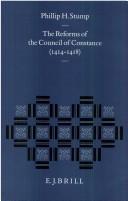 The reforms of the Council of Constance, 1414-1418 by Phillip H. Stump