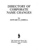 Cover of: Directory of corporate name changes