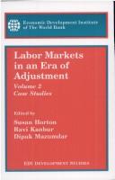 Cover of: Labor markets in an era of adjustment by Susan Horton