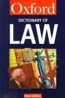 Cover of: A Dictionary of law by [editor, Elizabeth A. Martin].