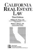 Cover of: California real estate law by William H. Pivar