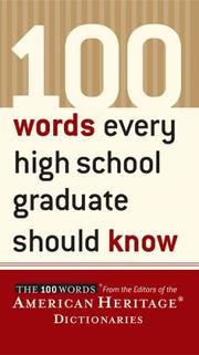 Cover of: 100 words every high school graduate should know