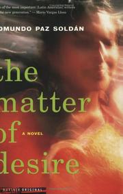 Cover of: The Matter of Desire by Edmundo Paz Soldan