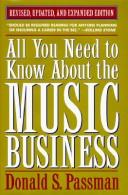 Cover of: All you need to know about the music business by Donald S. Passman, Donald S. Passman