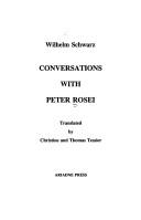 Conversations with Peter Rosei by Peter Rosei