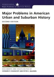 Cover of: Major Problems in American Urban History (Major Problems in American History Series)