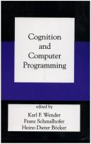 Cover of: Cognition and computer programming
