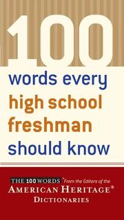 Cover of: 100 words every high school freshman should know