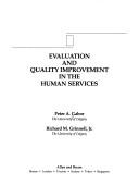 Cover of: Evaluation and quality improvement in the human services