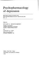 Cover of: Psychopharmacology of depression by edited by Stuart A. Montgomery and Timothy H. Corn.