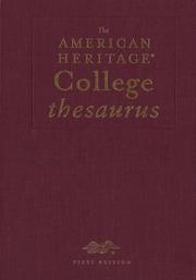 Cover of: The American Heritage College Thesaurus