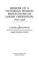 Cover of: Memoir of a Victorian woman: reflections of Louise Creighton, 1850-1936