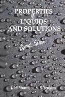 Cover of: Properties of liquids and solutions by J. N. Murrell