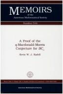 A proof of the q-Macdonald-Morris conjecture for BCn by Kevin W. J. Kadell