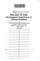 Cover of: Relevance of Asian development experiences to African problems