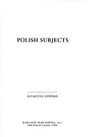 Cover of: Polish subjects