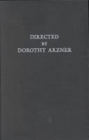 Cover of: Directed by Dorothy Arzner