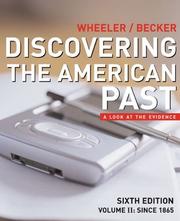 Cover of: Discovering the American Past by William Bruce Wheeler, Susan D. Becker