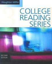 Cover of: Houghton Mifflin College Reading Series: Book 3