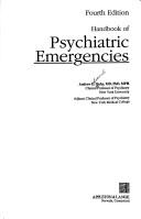 Handbook of psychiatric emergencies by Andrew Edmund Slaby