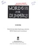 Cover of: Word 6 for DOS for dummies | Beth Slick