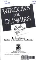 Cover of: Windows for dummies quick reference by Greg Harvey