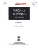 Cover of: Macs for dummies by David Pogue