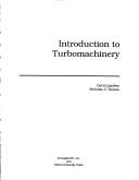 Cover of: Introduction to turbomachinery