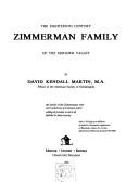 Cover of: The eighteenth century Zimmerman family of the Mohawk Valley