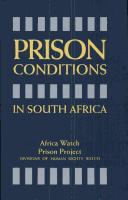 Cover of: Prison conditions in South Africa by Africa Watch Prison Project.