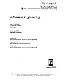 Cover of: Adhesives engineering | 