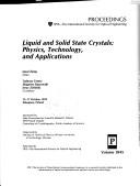 Cover of: Liquid and solid state crystals: physics, technology, and applications : 12-17 October 1992, Zakopane, Poland