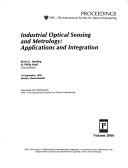 Cover of: Industrial optical sensing and metrology: applications and integration : 10 September 1993, Boston, Massachusetts