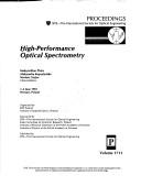 Cover of: High-performance optical spectrometry: 1-5 June 1992, Warsaw, Poland
