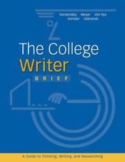 Cover of: The College Writer by Patrick Sebranek, Randall Vandermey, Verne Meyer