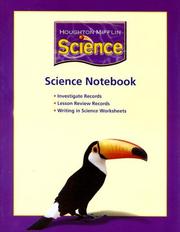 Cover of: Houghton Mifflin Science Notebook: Investigate Records, Lesson Review Records, Writing in Science Worksheets