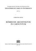 Cover of: Römische Architektur in Carnuntum