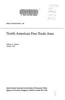 Cover of: North American free trade area