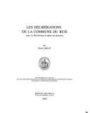 Cover of: Les délibérations de la commune du Buis sous la Révolution, d'après ses archives