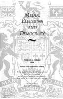 Cover of: Media, elections, and democracy