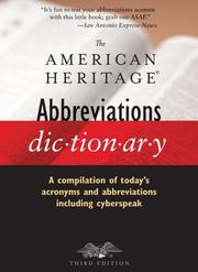 Cover of: The American Heritage Abbreviations Dictionary