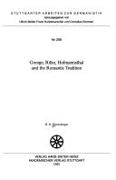 Cover of: George, Rilke, Hofmannsthal and the Romantic tradition by H. R. Klieneberger