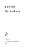 Cover of: Niemand wint by J. Bernlef