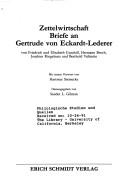 Cover of: Zettelwirtschaft: Briefe an Gertrude von Eckardt-Lederer