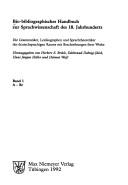 Cover of: Bio-bibliographisches Handbuch zur Sprachwissenschaft des 18. Jahrhunderts by herausgegeben von Herbert E. Brekle ... [et al.].